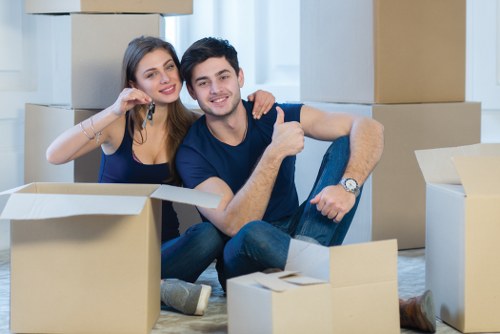 House removals team preparing a local South Hornchurch home move